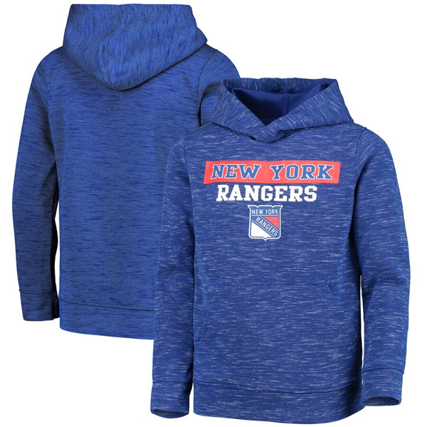 Men's New York Rangers Royal Logo Scuba Pullover Hoodie